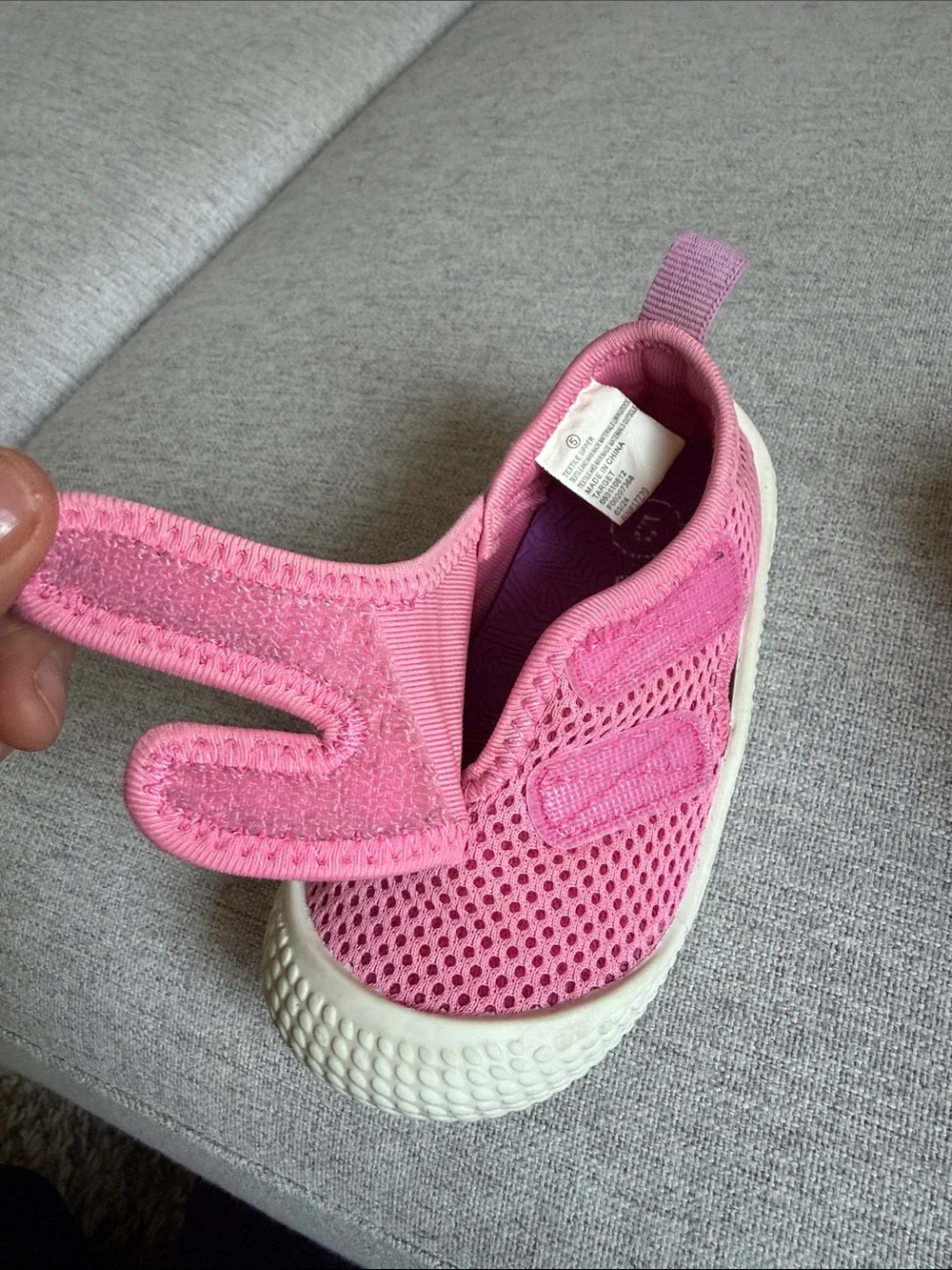 Cat & Jack Pink Mesh Kids water shoes with thick tread!